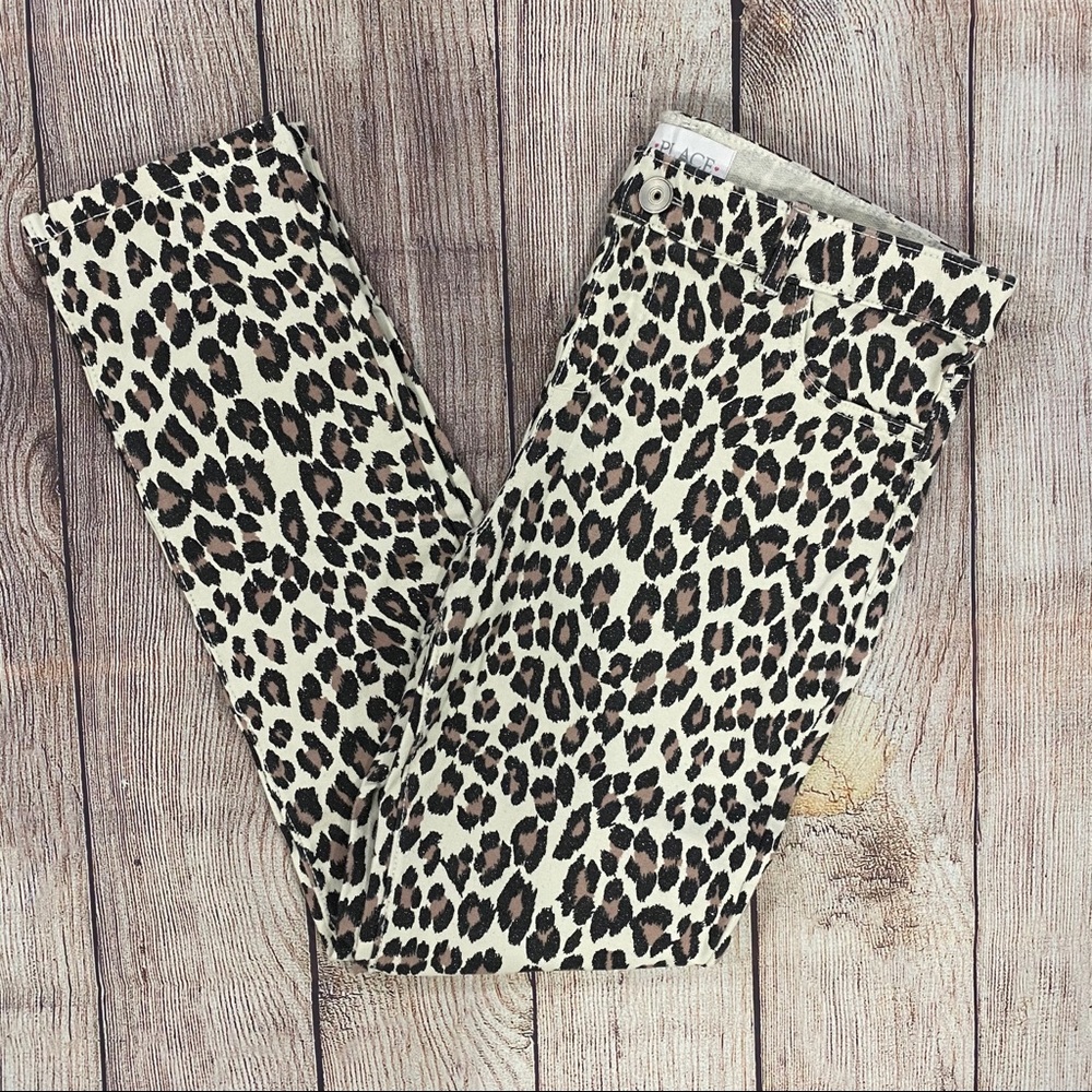 Girls Glittery Leopard Print Jegging